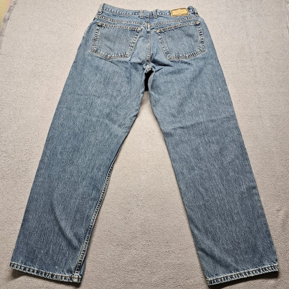Arizona Jeans Mens 32x29 Blue Denim Medium Wash Loose Fit Grunge Straight Leg